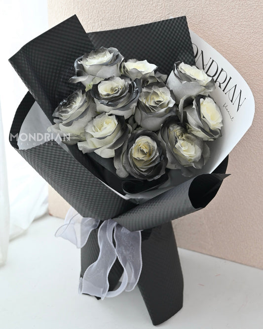 Black rose Bouquets | birthday rose bouquet | fresh rose birthday bouquet | black rose bouquet sg | flower shop sg | Valentine's Day flower delivery | Mondrian Florist SG