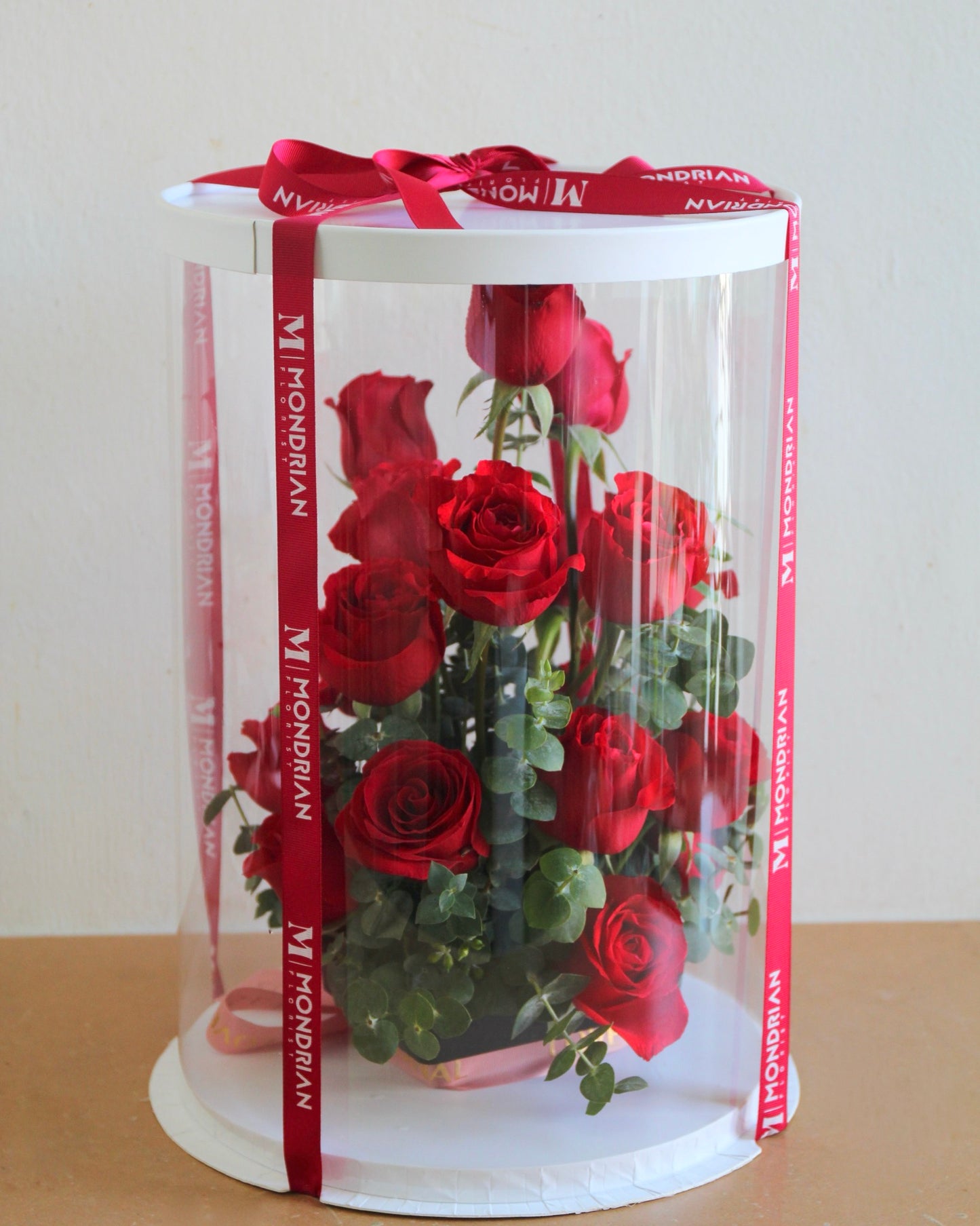 Flower cake box | bloom box | red rose box | birthday rose delivery | Valentine's Day flower delivery | Mondrian Florist SG