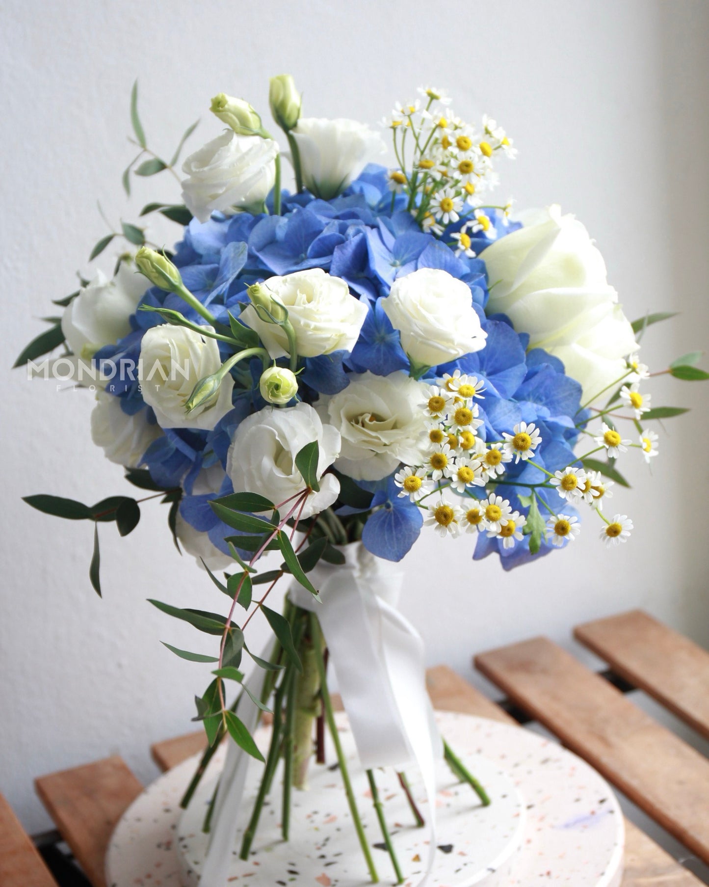 Blue Hydrangea Bridal Bouquet | wedding flower | photo shooting bouquet | ROM bouquet | sg wedding florist | wedding Flower Delivery sg | Mondrian Florist SG