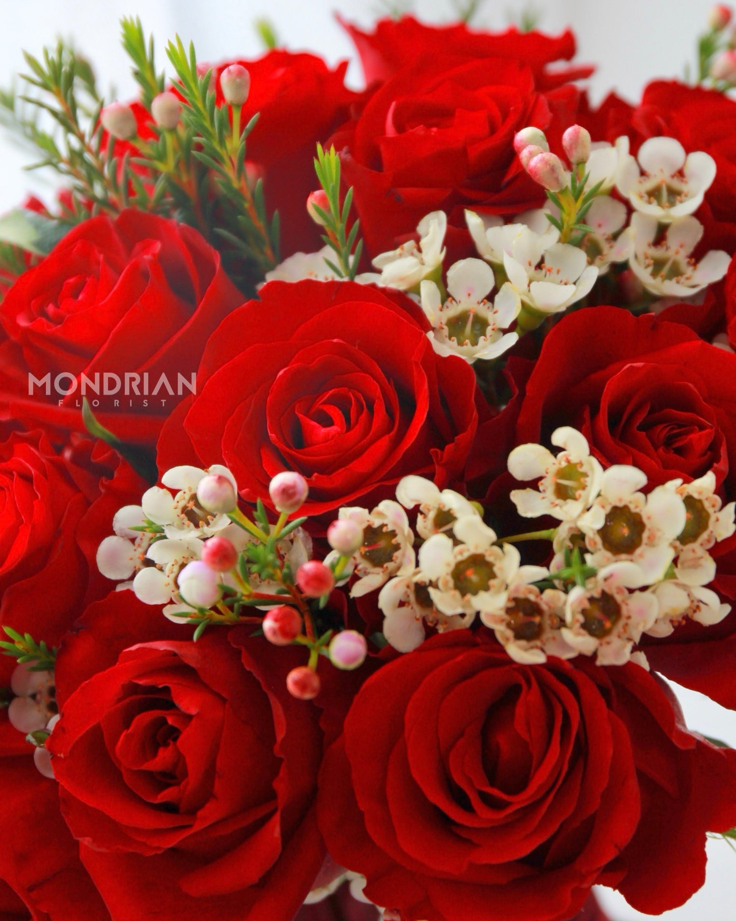 Hand Tied Bridal Bouquet | Wedding bouquet | ROM rose bouquet | wedding flower delivery | classic bridal bouquet | red rose bridal bouquet | photo shooting flower | Same Day Delivery Available | Mondrian Florist SG