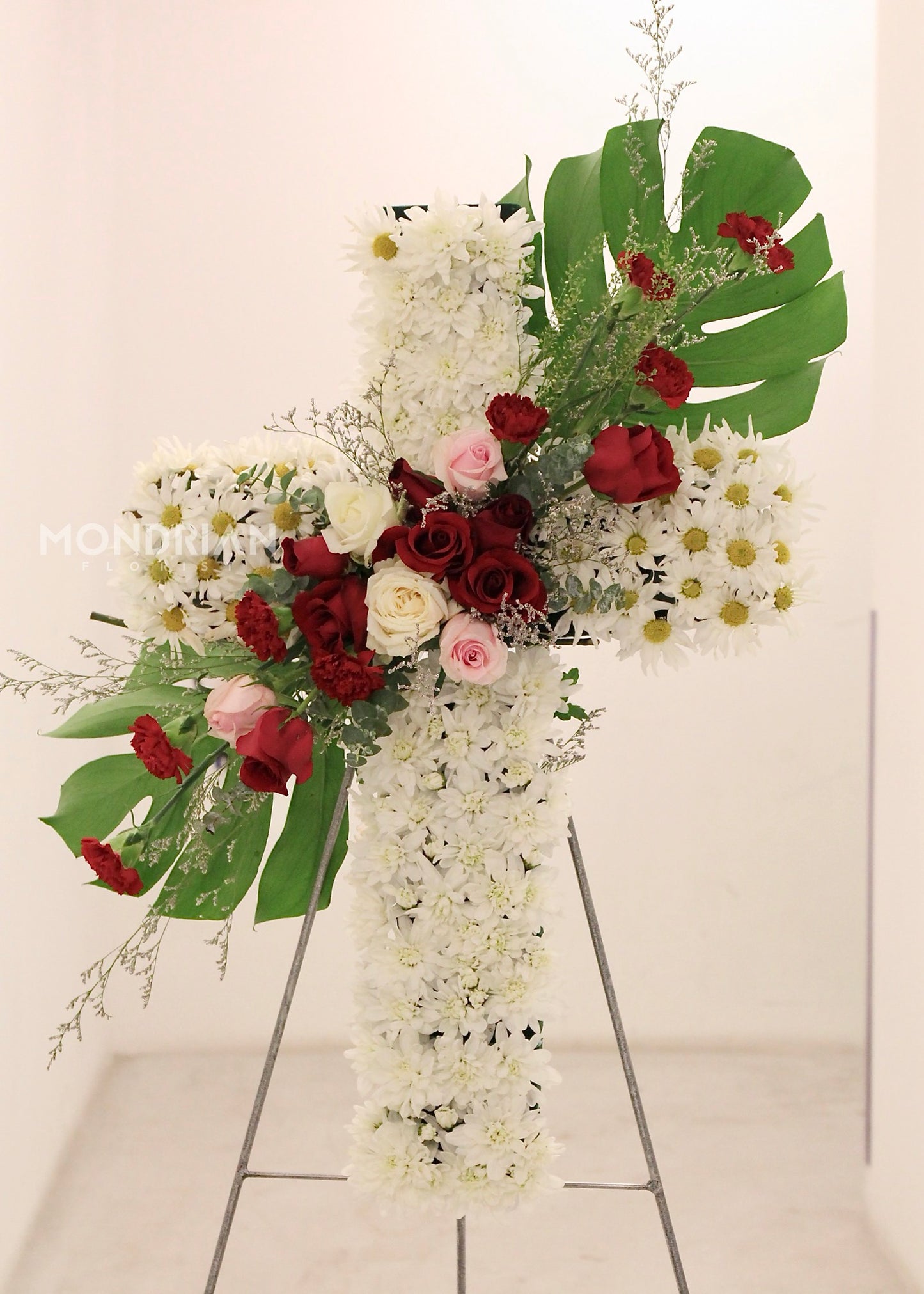 Condolence Cross Stand | condolence flower stand | sympathy flower stand | funeral flower sg