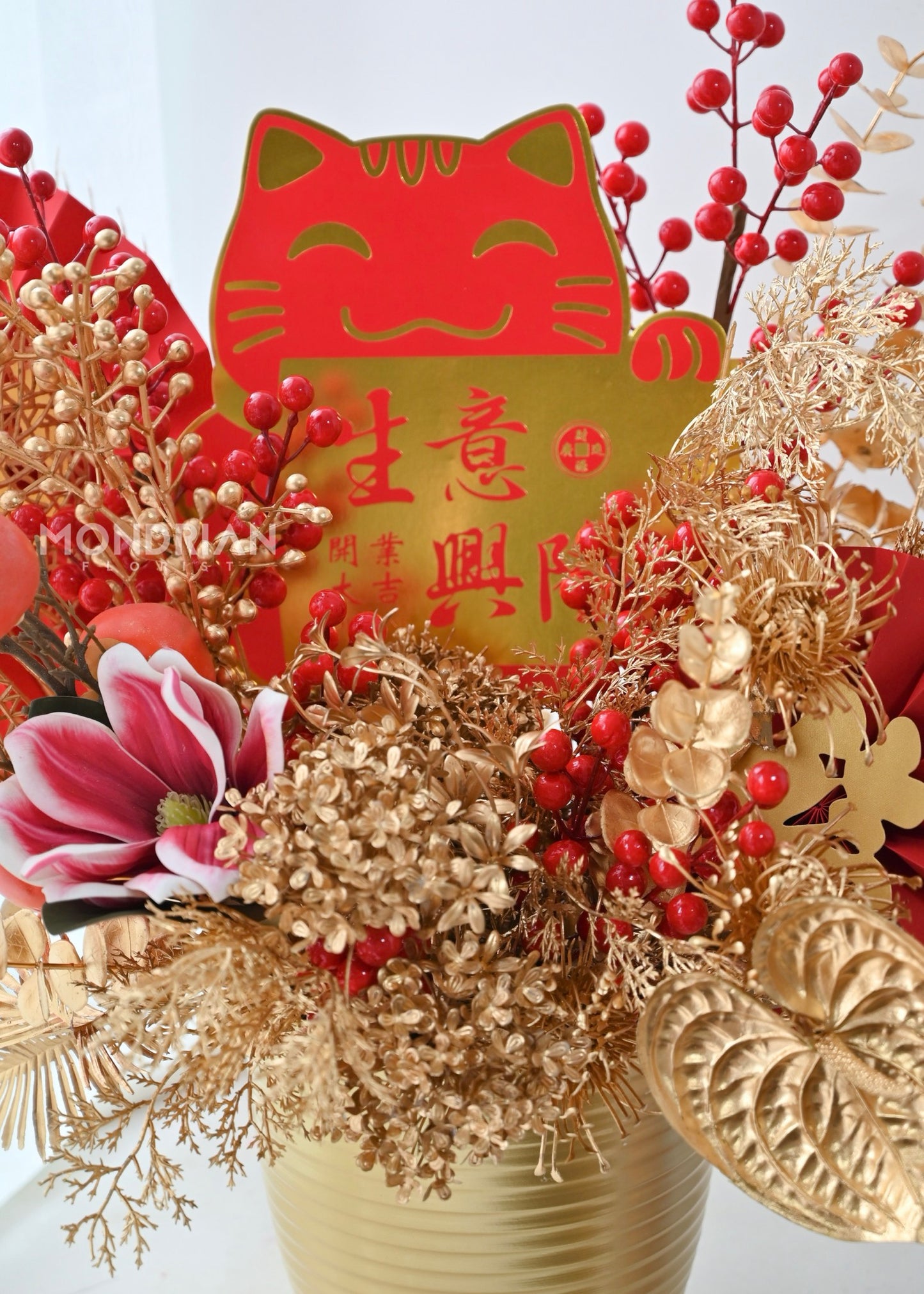 Grand Opening Flower Stand | 开业花篮 | table top flower arrangement |congratulation flower stand | shop open flower stand | office open flower | Flower stand Delivery sg | Mondrian Florist SG