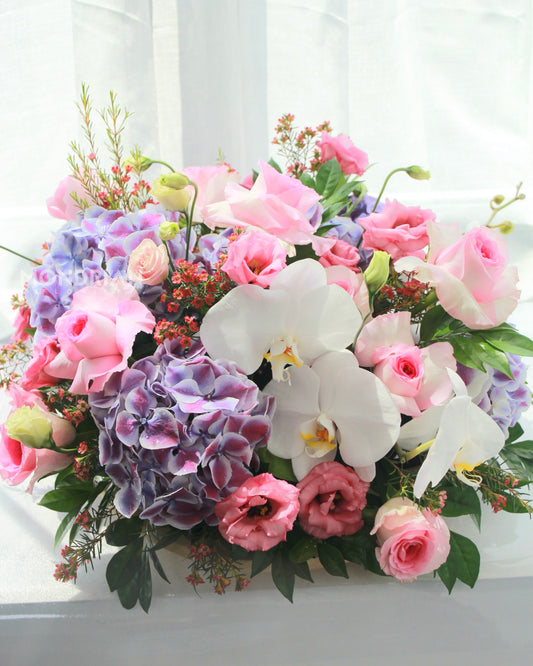 Table arrangement | ROM table centrepiece | wedding flower | sg wedding florist | fresh flower delivery | 家宴桌花 |  dinner table centrepiece | Mondrian Florist SG