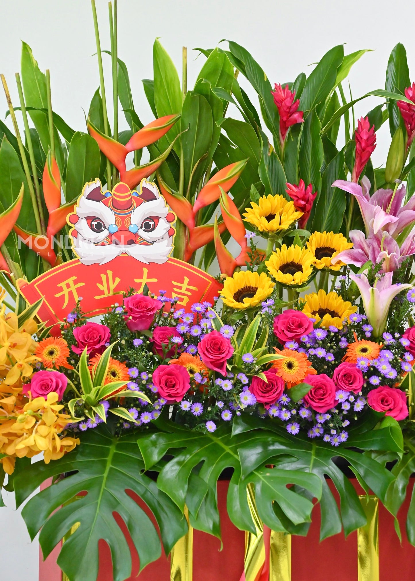 Luxury Grand Opening Flower Stand | 开业花篮 | Big congratulatory flower delivery |congratulation flower stand | shop open flower stand | office open flower | Flower stand Delivery sg | Mondrian Florist SG