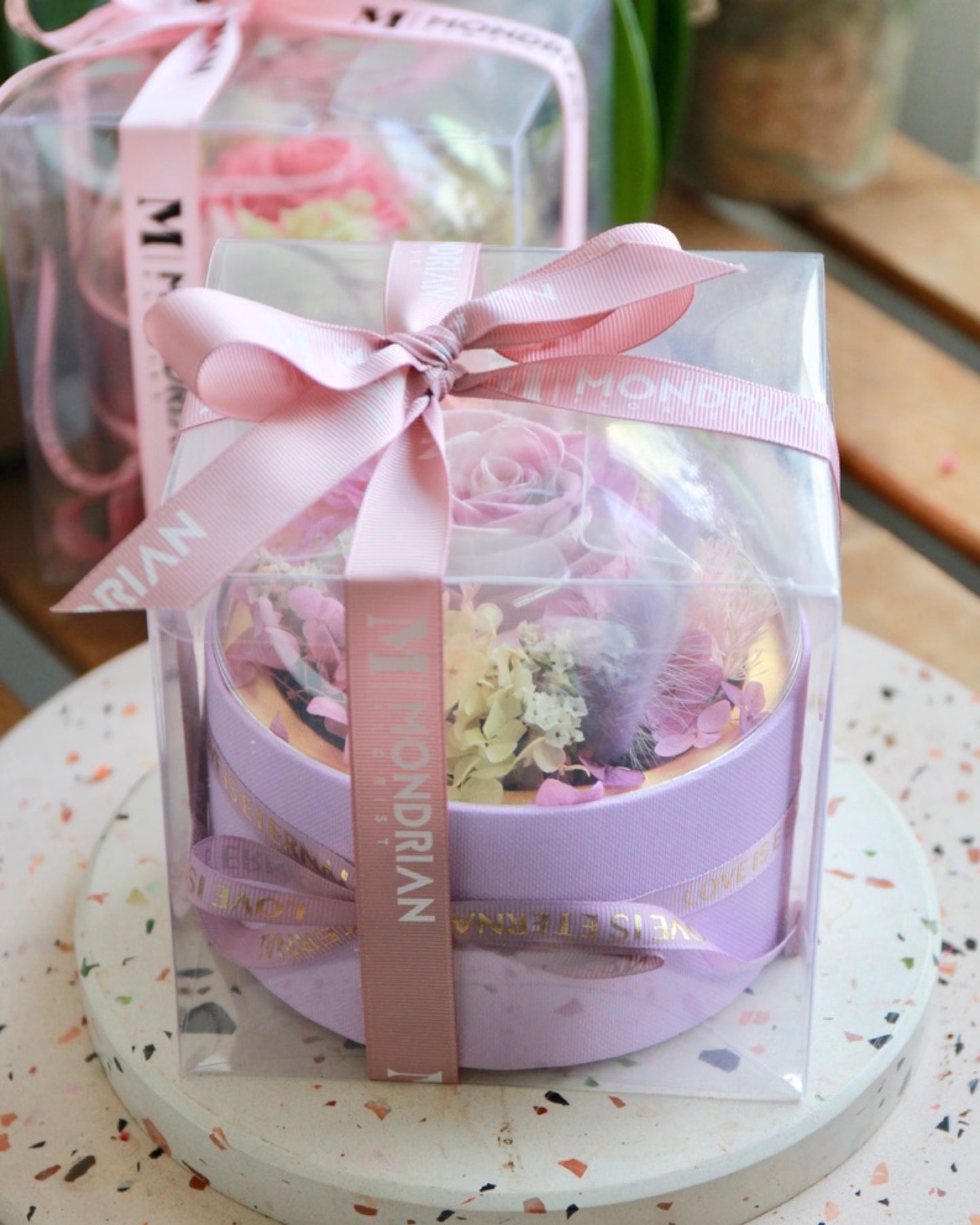 Preserved Rose in Dome | purple rose | Best Online Florist | Singapore flower delivery | Mondrian Florist SG
