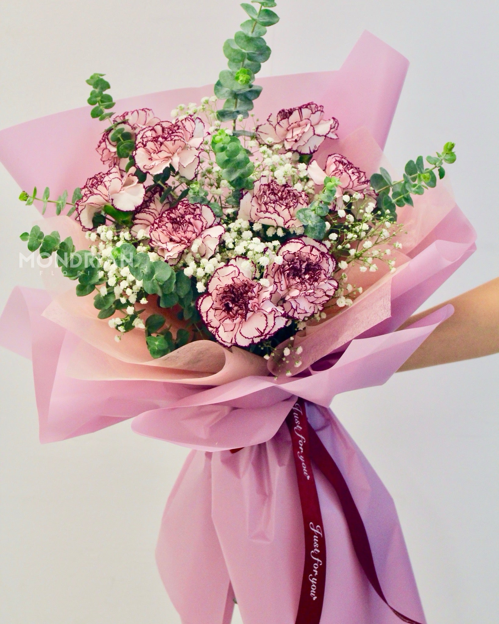 Carnation Flower Bouquet | Flower Delivery sg | flower shop near me | mother's day flower | Mondrian Florist SG