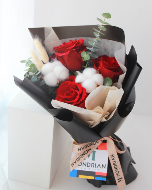 Red Rose bouquet | rose only sg | flower bouquet sg | birthday bouquet | birthday flower delivery | anniversary flower | flower shop near me | Mondrian Florist