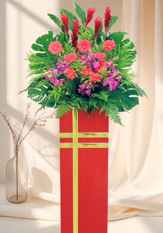Grand Opening Flower Stand | 开业花篮 | congratulatory flower delivery |congratulation flower stand | shop open flower stand | office open flower | Flower stand Delivery sg | Mondrian Florist SG