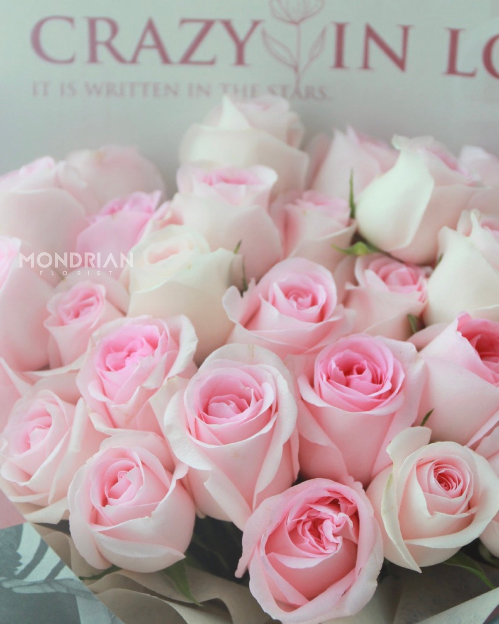 pink rose bouquet singapore | birthday bouquet singapore | anniversary rose flower | pink rose | proposal rose singapore | Mondrian Florist SG