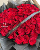 50 rose bouquet | proposal rose bouquet | anniversary rose bouquet | heart shape rose bouquet | rose only flower bouquet