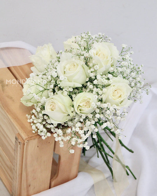 Bridal Bouquet | wedding flower | groom corsage | ROM bouquet | sg wedding florist | Flower Delivery sg | Mondrian Florist SG