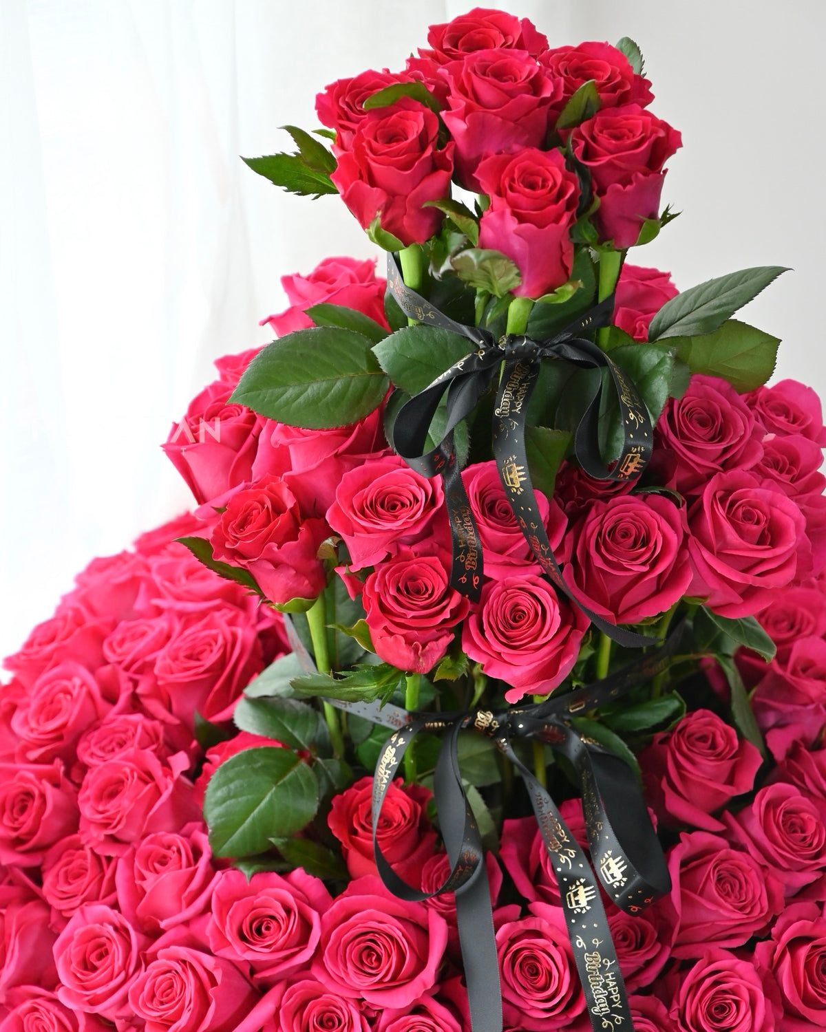luxury 3 tier rose only blooming box by Mondrian Florist
