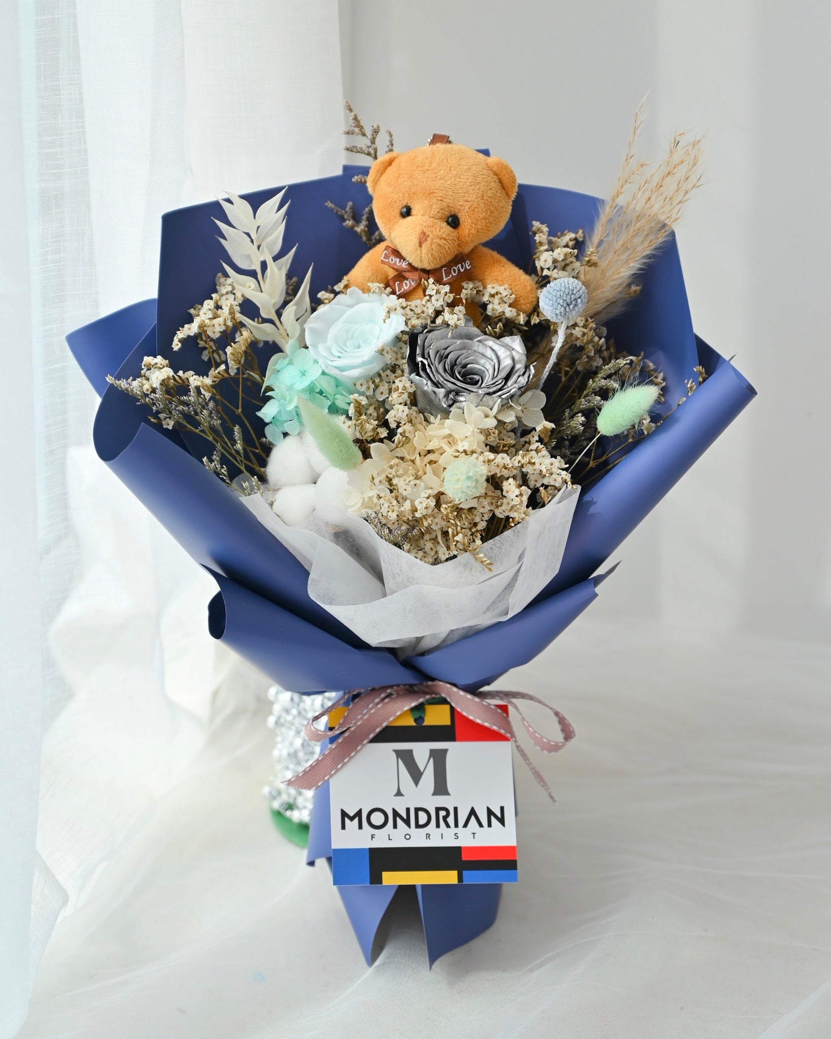 Flower with bear | birthday bear bouquet | graduation bear bouquet ...