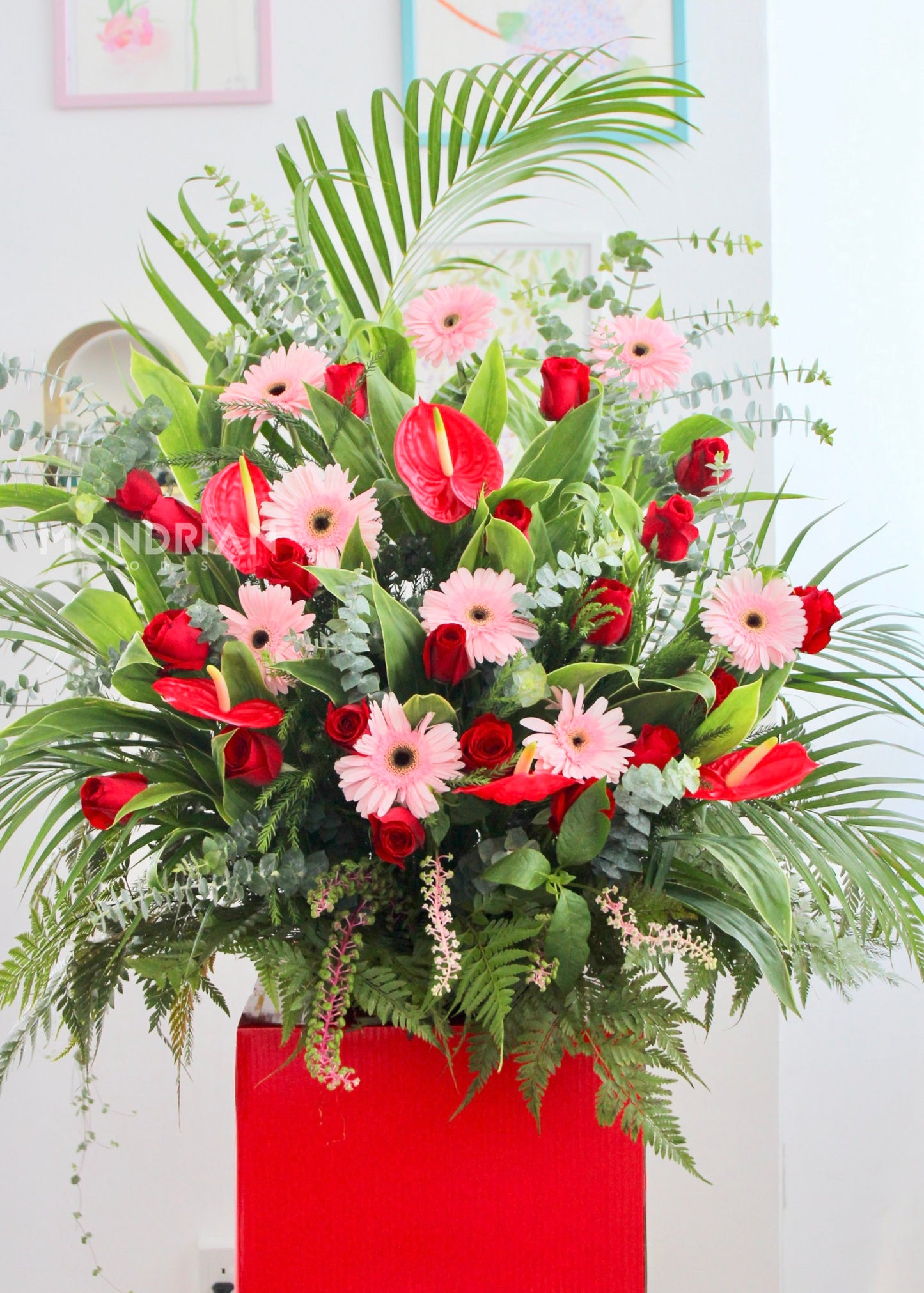 Grand Opening Flower Stand | 开业花篮 | congratulatory flower delivery |congratulation flower stand | shop open flower stand | office open flower | Flower stand Delivery sg | Mondrian Florist SG