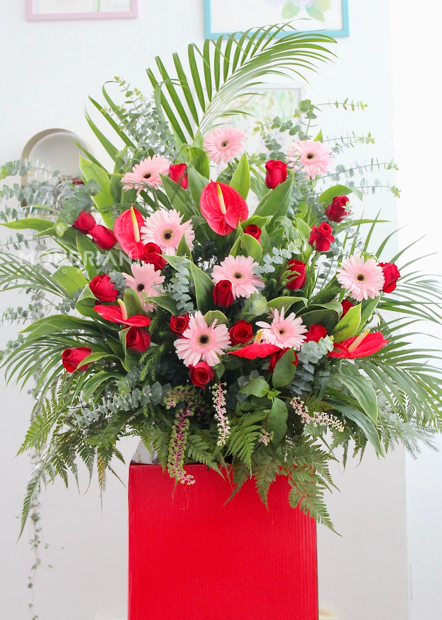 Grand Opening Flower Stand | 开业花篮 | congratulatory flower delivery |congratulation flower stand | shop open flower stand | office open flower | Flower stand Delivery sg | Mondrian Florist SG