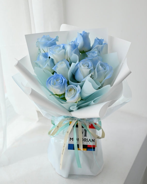 blue_rose_bouquet | flower_bouquet | rose_flower_sg | blue_flower | flower_shop_sg | birthday_flower_delivery | mondrian_florist
