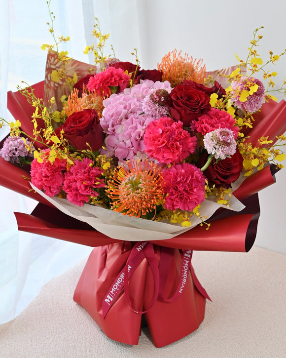 Mother's day Roses bouquet | mother's day carnation flower bouquet | flower delivery sg | online flower shop | Mondrian Florist SG
