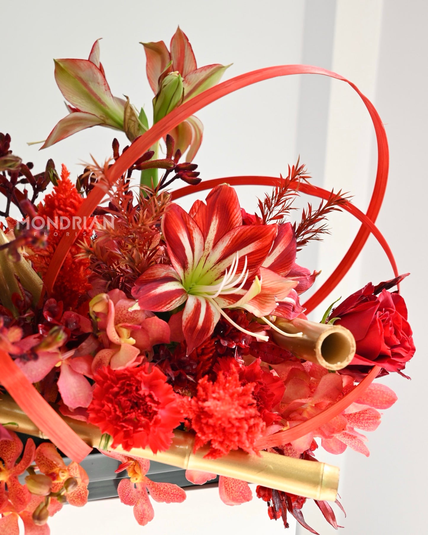 Luxury Table Arrangement - Crimson Harmony