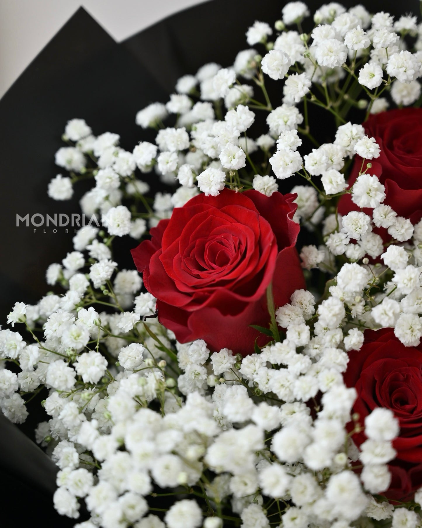 Red Rose bouquet | rose and baby's breath bouquet | flower bouquet sg | rose flower delivery | birthday rose delivery | anniversary flower | flower shop near me | Mondrian Florist