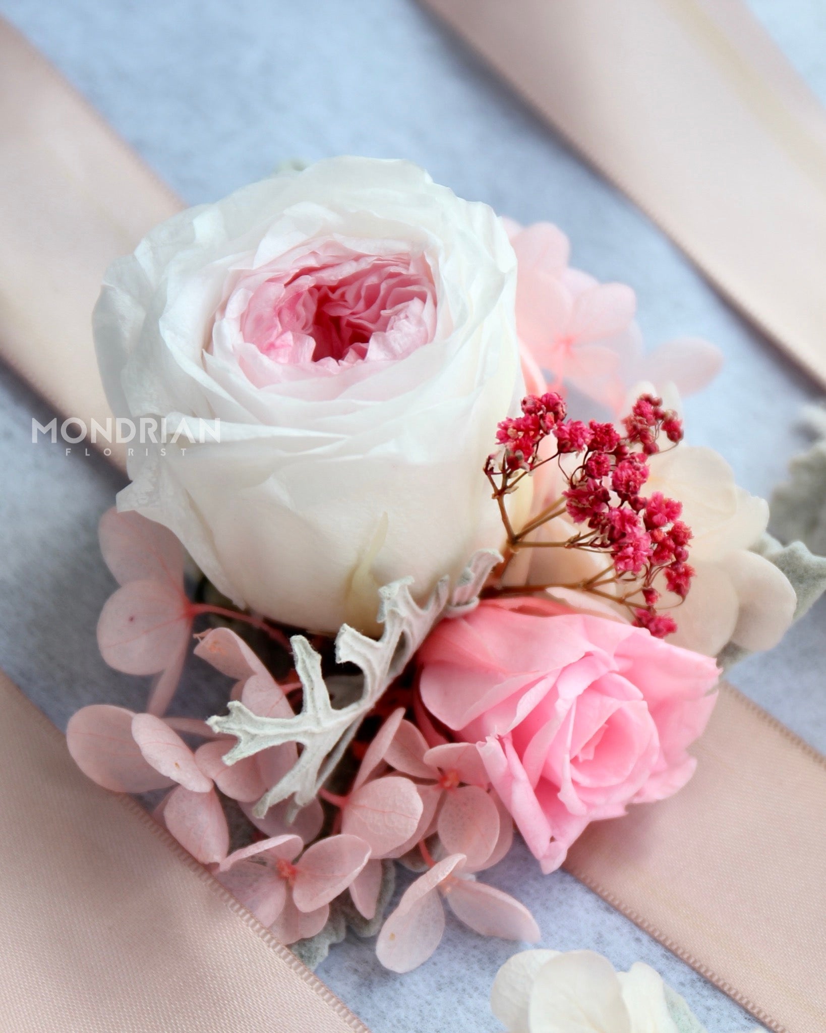 Wrist Corsage | wedding flower sg | sg wedding florist | bridesmaid flower | Mondrian Florist SG