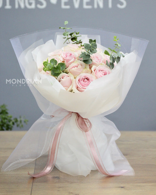 Pink Rose bouquet | rose flower sg | flower bouquet sg | pink rose | birthday flower delivery | fresh rose delivery | Mondrian Florist