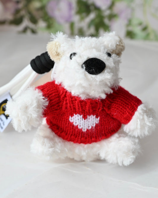 Key Chain - dog with red sweater