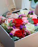 Flower bloom box | flower basket | rose flower box | get well soon | Valentine's Day flower delivery | Mondrian Florist SG