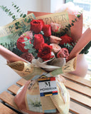 cappuccino Rose Bouquet | rose only sg | anniversary flower bouquet delivery | flower bouquet singapore | Mondrian Florist