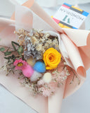 preserved Roses flower bouquet | dried flower bouquet sg rainbow flower | Valentine's Day flower delivery | Mondrian Florist