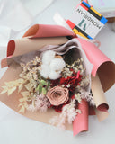 preserved Roses flower bouquet | dried flower bouquet sg | Valentine's Day flower delivery | Mondrian Florist