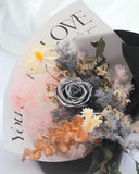 preserved Roses flower bouquet | dried flower bouquet sg silver rose bouquet | Valentine's Day flower delivery | Mondrian Florist