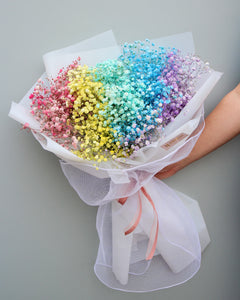 Rainbow_Baby's_Breath_Bouquet | Flower_Delivery | Mondrian Florist SG