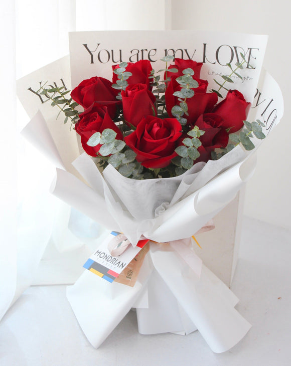 Red_Rose_Bouquet - mondrian_florist - v_day_flower_delivery