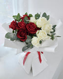red Rose Bouquet | white rose bouquet sg | red and white rose | rose delivery | rose only sg | flower bouquet sg | anniversary flower delivery | Mondrian Florist