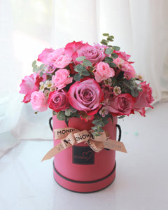Flower box | purple rose  | flower Delivery sg | blooming box sg | birthday flower | Mondrian Florist SG