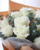white_rose_bouquet - flower_delivery_singapore - mondrian_florist