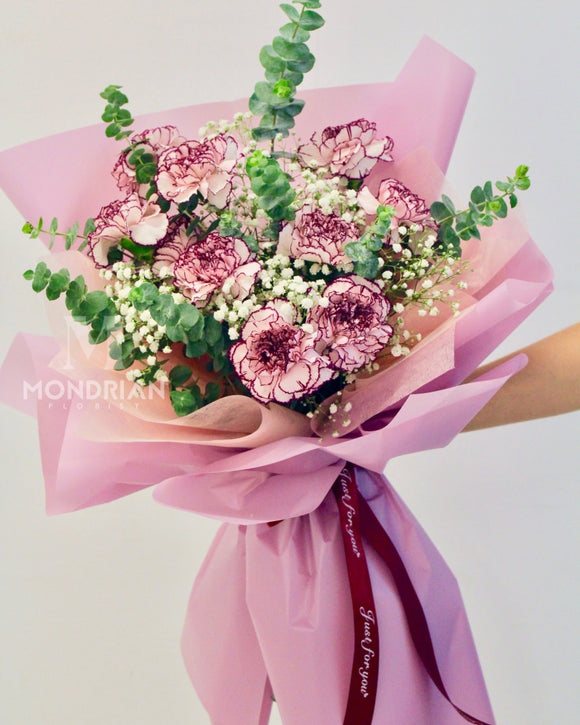 Purple Carnation Bouquet - MondrianFlorist