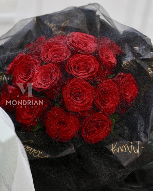 Kenya Red Roses bouquet - MondrianFlorist
