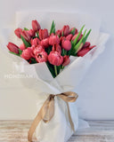 The Pink Tulips - tulip bouquet - MondrianFlorist